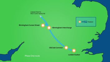 Map of HS2 route